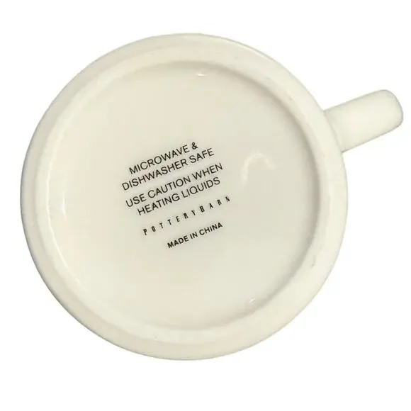 Pottery Barn Stewart Plaid Coffee Tea Mug Letter T Monogram 16oz Ceramic Holiday - Picture 6 of 7